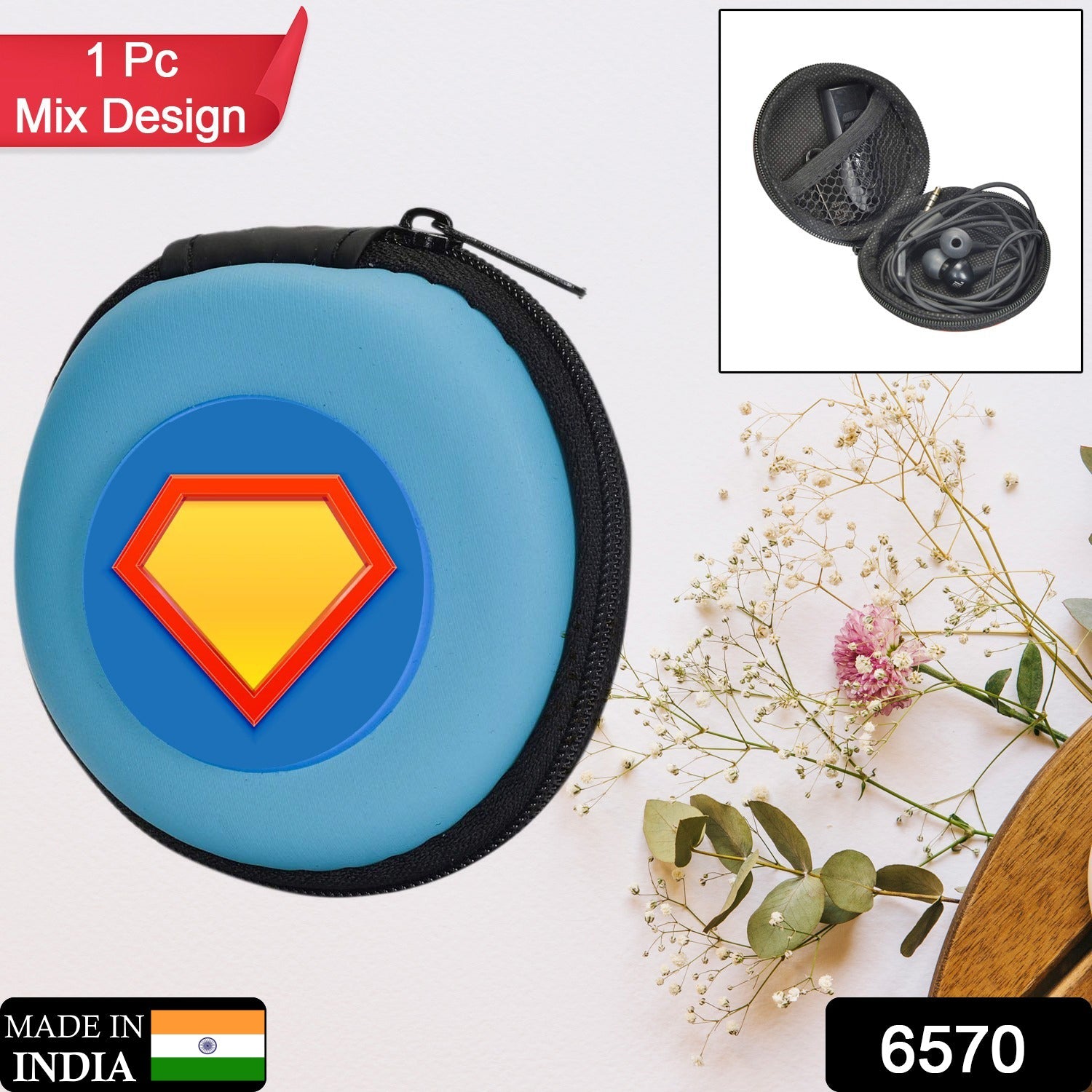 6570 Earphone Carrying Cute Case Round Pocket Pouch for Headphone Data Cable, Coins, Airpods, Pendrive, Earphone Case Organizer Perfect Return Gift (Mix Design 1 PC) 6570 Earphone Carrying Cute Case Round Pocket Pouch for Headphone Data Cable, Coins, Airpods, Pendrive, Earphone Case Organizer Perfect Return Gift (Mix Design 1 PC)